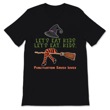 Load image into Gallery viewer, English Teacher Halloween Costume Punctuation Saves Lives Let's Eat