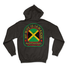 Load image into Gallery viewer, Jamaica Shirt, My Wife Is Jamaican Flag Funny Tee, Independence - Hoodie - Black