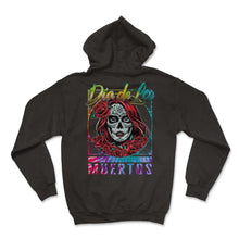 Load image into Gallery viewer, Dia De Los Muertos Shirt, Garbancera Catrina Flores Floral Skull - Hoodie - Black