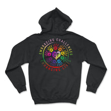 Load image into Gallery viewer, Occupational Therapy Shirt, Embracing Challenges Enhancing lives, OT - Hoodie - Black