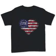 Load image into Gallery viewer, 1776 Betsy Ross 4th Of July Retro Patriotic Heart Shape USA American