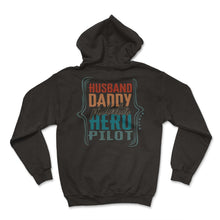 Load image into Gallery viewer, Husband Daddy Protector Hero Pilot Shirt Fathers Day Men Gift - Hoodie - Black
