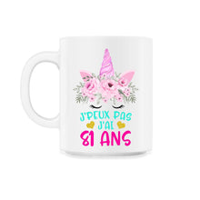 Load image into Gallery viewer, Enfant T Shirt 81 Ans Fille Anniversaire Cadeau Licorne T Shirt copy - 11oz Mug - White