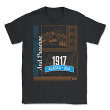 Load image into Gallery viewer, Denali National Park Shirt, Alaska Moose USA 1917 Preserve, Animal - Unisex T-Shirt - Black