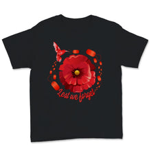 Load image into Gallery viewer, Veterans Day Lest We Forget Red Poppy Flower Bird American Army USA
