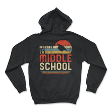 Load image into Gallery viewer, Middle School Shirt, School Graduation Hat Vintage Retro Tee, Back To - Hoodie - Black