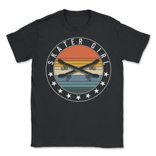 Load image into Gallery viewer, Skate Shirt, Skater Girl Funny Skate Boarding Women's Gift Tee, - Unisex T-Shirt - Black