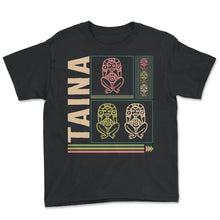 Load image into Gallery viewer, Taina Shirt, Atabey Goddess Of Taino Puerto Rico Souvenir Vacation - Youth Tee - Black