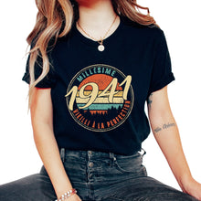 Load image into Gallery viewer, Millésime 1941 Vieilli À La Perfection Humour T Shirt copy - Unisex T-Shirt - Black