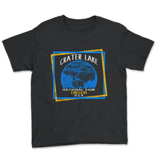 Load image into Gallery viewer, Crater Lake National Park Shirt, Oregon Mount Mazama US Lake Tee, - Youth Tee - Black
