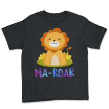 Load image into Gallery viewer, Ma-Roar Shirt, Jewish Holiday Seder Kids Toddler Funny Cute Lion - Youth Tee - Black