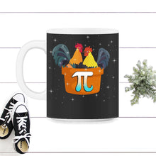 Load image into Gallery viewer, Pi Day Shirt, Funny Chicken Pi Pot, Math Teacher Gift, Math Geek - 11oz Mug - Black on White