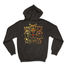 Load image into Gallery viewer, El Jefe El Dia de Los Muertos Day of the Dead Sugar Skull Mexican Hat - Hoodie - Black