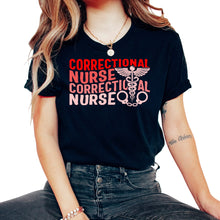 Load image into Gallery viewer, Nurse Shirt, Correctional Nurse Tee, RN Gift Ideas, Jail Registered - Unisex T-Shirt - Black