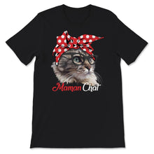 Load image into Gallery viewer, Maman Chat T-shirt, Tee Shirt Pour Femmes, Filles, Enfants, Cadeau