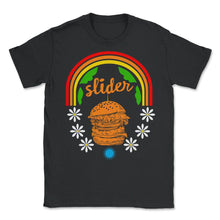 Load image into Gallery viewer, Burger And Slider Shirt, Dad Mom Burger And Baby Slider Matching - Unisex T-Shirt - Black