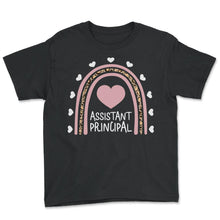 Load image into Gallery viewer, Principal Shirt, Assistant Principal Rainbow Leopard Tee, Assistant - Youth Tee - Black