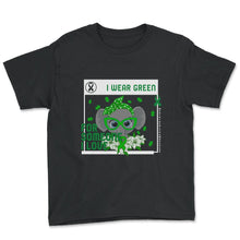 Load image into Gallery viewer, I Wear Green For Someone I Love, Mental Health Awareness, Depression - Youth Tee - Black
