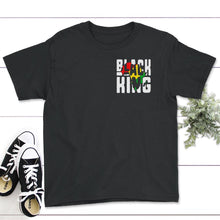 Load image into Gallery viewer, Black King History Pride Shirt, African American Pride Gift, Black - Youth Tee - Black
