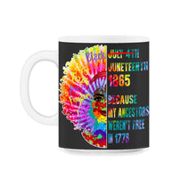 Load image into Gallery viewer, Juneteenth Shirt, Black Women Gift, Natural Hair Afro Word Art, Afro - 11oz Mug - Black on White