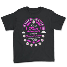 Load image into Gallery viewer, I'm A Mom Mommom And A Great Mommom Nothing Scares Me Funny Nurse T - Youth Tee - Black
