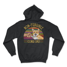 Load image into Gallery viewer, Non-Fungible Corgi Dad Shirt, Irreplaceable Corgi Lover Men's - Hoodie - Black