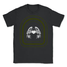 Load image into Gallery viewer, Angel Wings Heart Halo Shirt, Angel Mama, Mother's Day Gift, - Unisex T-Shirt - Black