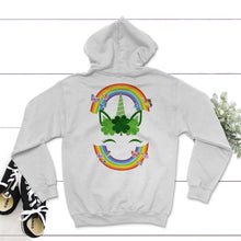 Load image into Gallery viewer, St. Patricks Day Shirt, Unicorn Face Irish Lucky Lover Gift, Four - Hoodie - White
