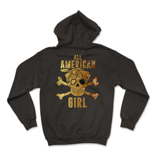 Load image into Gallery viewer, All American Girl 4th of July USA American Independence Day - Hoodie - Black