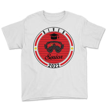 Load image into Gallery viewer, Diver Senior 2022 Player Graduation Class of 2022 T Shirt - Youth Tee - White