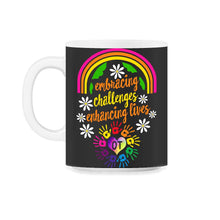 Load image into Gallery viewer, Occupational Therapy Shirt, Embracing Challenges Enhancing lives, OT - 11oz Mug - Black on White