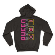 Load image into Gallery viewer, Purim Shirt, Queen Esther Crown Jewel Tee, Biblical Queen Jewish - Hoodie - Black