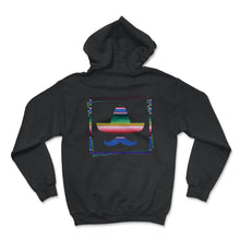 Load image into Gallery viewer, Cinco De Mayo Shirt, Mustache Mexican Hat, May 5th Fiesta Mexico - Hoodie - Black