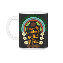 Load image into Gallery viewer, I Barely Survived The Road To Hana Shirt, Trip To Hana Hawaii Turtle - 11oz Mug - Black on White