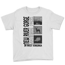 Load image into Gallery viewer, New River Gorge National Park Shirt, West Virginia Retro Park Vintage - Youth Tee - White