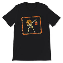Load image into Gallery viewer, Halloween Costume Shirt, Cute Orange Pumpkin Skeleton Halloween Gift,