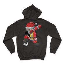 Load image into Gallery viewer, Soccer Boy Dabbing Santa Christmas Jersey Belgium Shirt, Soccer - Hoodie - Black