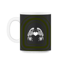 Load image into Gallery viewer, Angel Wings Heart Halo Shirt, Angel Mama, Mother's Day Gift, - 11oz Mug - Black on White