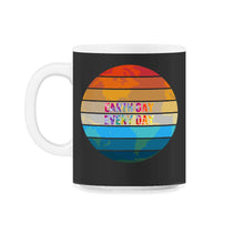 Load image into Gallery viewer, Earth Day Everyday Vintage Planet Pine Tree Green Preserve - 11oz Mug - Black on White