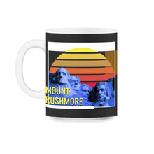 Load image into Gallery viewer, Mount Rushmore National Park Shirt, Black Hills South Dokata Retro - 11oz Mug - Black on White