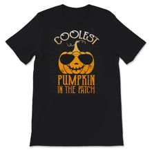 Load image into Gallery viewer, Halloween Costume Shirt, Coolest Pumpkin In The Patch, Pumpkin Face