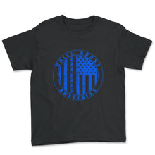 Load image into Gallery viewer, Child Abuse Prevention Month Shirt, Child Welfare American Flag Tee, - Youth Tee - Black