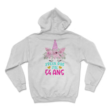 Load image into Gallery viewer, Enfant T Shirt 54 Ans Fille Anniversaire Cadeau Licorne T Shirt copy - Hoodie - White
