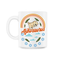 Load image into Gallery viewer, Afikosaurus Shirt, Dinosaur Afiko Tee, Jewish Holiday Funny Seder - 11oz Mug - White