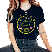 Load image into Gallery viewer, Siblings Shirt, Proud National Guard Sister Tee, Offspring, - Unisex T-Shirt - Black