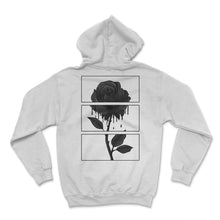 Load image into Gallery viewer, Gothic Shirt, Bleeding Black Rose Soft Grunge Vintage Tee, Aesthetic - Hoodie - White