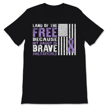 Load image into Gallery viewer, Military Child Awareness Month USA American Flag Purple Up Ribbon
