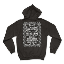 Load image into Gallery viewer, Dispatcher Shirt, 911 Emergency Dispatcher Floral Funny Tee, - Hoodie - Black