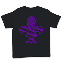 Load image into Gallery viewer, Fleur De Lis Vintage New Orleans Mardi Gras Purple USA US American