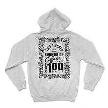 Load image into Gallery viewer, School Shirt, Caffeine And Chaos For 100 Days Floral Tee, Funny Back - Hoodie - White